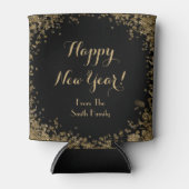 大晦日の金ゴールドと黒党支持 缶クーラー (正面)