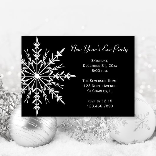 大晦日の雪片パーティー 招待状