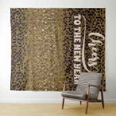 大晦日のGroovy Disco写真プロップ背景 タペストリー (インサイチュ(横))