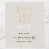 大晦日へのカウントダウンパーティー ワインラベル (シングルラベル)