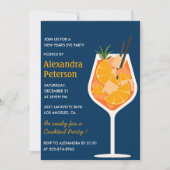 大晦日エレガントの招待状カクテルモダン 招待状 (正面)