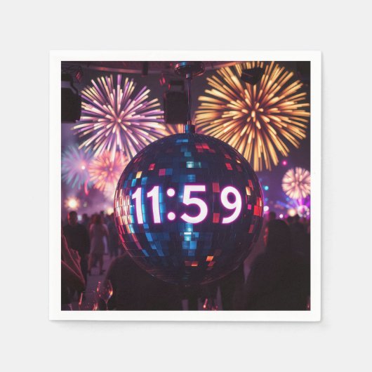 大晦日カウントダウン スタンダードカクテルナプキン (正面)