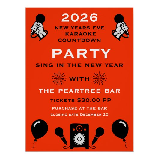 大晦日カラオケカウントダウン ポスター (正面)