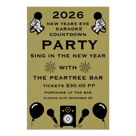 大晦日カラオケカウントダウン ポスター (正面)