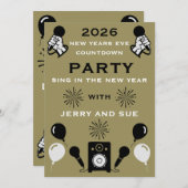大晦日カラオケカウントダウン 招待状 (正面/裏面)