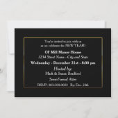 大晦日ガラ招待状 – セミーフォーマル – 氷 招待状 (裏面)