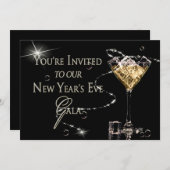 大晦日ガラ招待状 – セミーフォーマル – 氷 招待状 (正面/裏面)