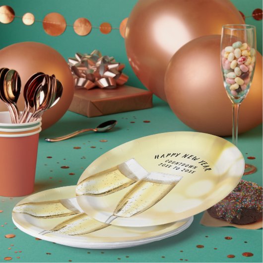 大晦日トーストお祝いパーティー ペーパープレート (複数)