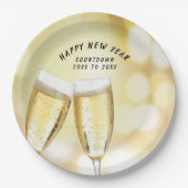 大晦日トーストお祝いパーティー ペーパープレート (正面)