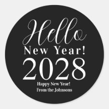 大晦日ハッピーニューイヤー白黒