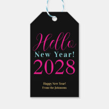 大晦日ハッピーニューイヤー黒ホットピンク