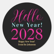 大晦日ハッピーニューイヤー黒ホットピンク