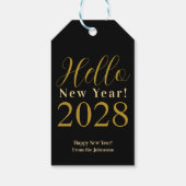 大晦日ハッピーニューイヤー黒金ゴールド ギフトタグ (裏面)
