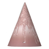 大晦日バラ金ゴールドグリッター乾燥 パーティーハット (左)