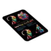 大晦日パーティの招待状カラフル- マグネット (右側)