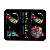 大晦日パーティの招待状カラフル- マグネット (横)