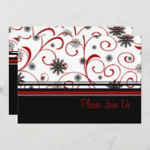 大晦日パーティの招待状カード 招待状 (正面/裏面)