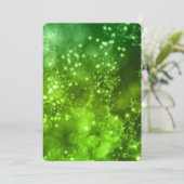 大晦日パーティの招待状グリーン《写真》ぼけ味 招待状 (スタンド正面)