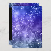 大晦日パーティの招待状ブルー《写真》ぼけ味 招待状 (正面/裏面)