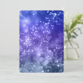 大晦日パーティの招待状ブルー《写真》ぼけ味 招待状 (スタンド正面)