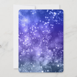 大晦日パーティの招待状ブルー《写真》ぼけ味 招待状