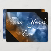 大晦日パーティの招待状ミックス色《写真》ぼけ味1 招待状 (正面/裏面)