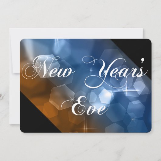 大晦日パーティの招待状ミックス色《写真》ぼけ味1 招待状 (正面)