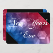 大晦日パーティの招待状ミックス色《写真》ぼけ味2 招待状 (正面/裏面)