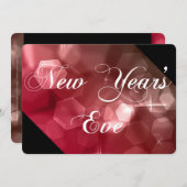 大晦日パーティの招待状ミックス色《写真》ぼけ味3 招待状 (正面/裏面)