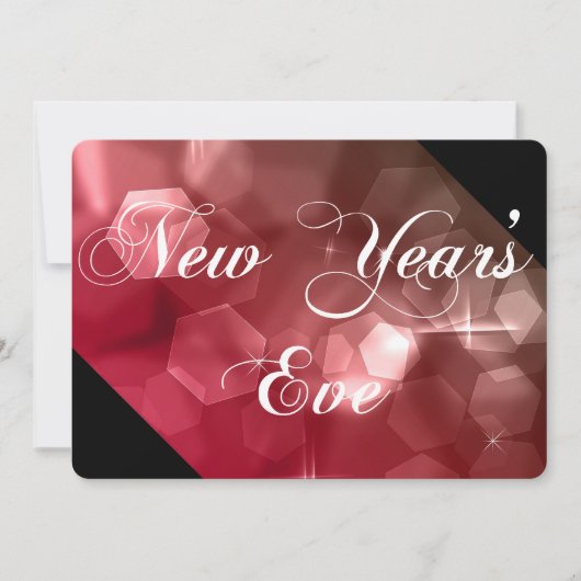 大晦日パーティの招待状ミックス色《写真》ぼけ味3 招待状 (正面)