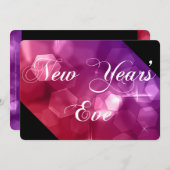 大晦日パーティの招待状ミックス色《写真》ぼけ味4 招待状 (正面/裏面)