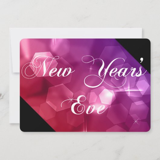 大晦日パーティの招待状ミックス色《写真》ぼけ味4 招待状 (正面)