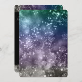 大晦日パーティの招待状ミックス色《写真》ぼけ味8 招待状 (正面/裏面)