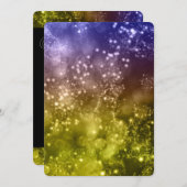 大晦日パーティの招待状ミックス色《写真》ぼけ味9 招待状 (正面/裏面)