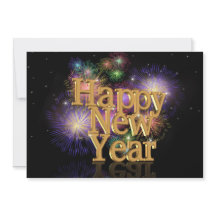 大晦日パーティの招待状花火