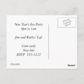 大晦日パーティの招待状 ポストカード (裏面)