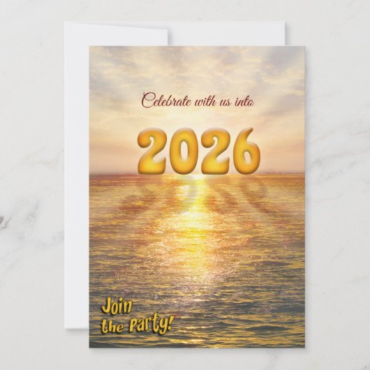 大晦日パーティの招待状 招待状 (正面)