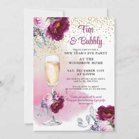 大晦日パーティの招待状 招待状 (正面)