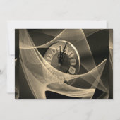 大晦日パーティーのためのセピア調のデザイン、ZPR 招待状 (裏面)