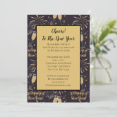 大晦日パーティーの招待状 シャンパン 花火 招待状 (スタンド正面)