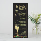 大晦日パーティーの招待状 - スリムカード 招待状 (スタンド正面)