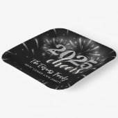 大晦日パーティーシルバー&ブラック ペーパープレート (傾斜あり)