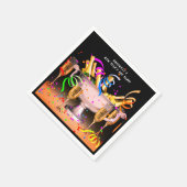 大晦日パーティースピリッツ黒BKDG紙 スタンダードカクテルナプキン (角)