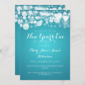 大晦日パーティードッモダントターコイズ 招待状 (正面/裏面)