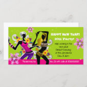 大晦日パーティーフォトカード踊りライム (正面/裏面)