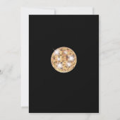 大晦日パーティーブラック金ゴールドディスコボール 招待状 (裏面)