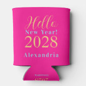 大晦日パーティーホットピパーソナライズされたンク 缶クーラー (裏面)