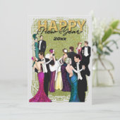 大晦日パーティーヴィンテージアールデコ 招待状 (スタンド正面)