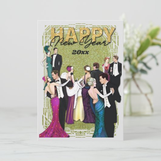 大晦日パーティーヴィンテージアールデコ 招待状 (スタンド正面)