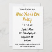 大晦日パーティーヴィンテージアールデコ 招待状 (裏面)